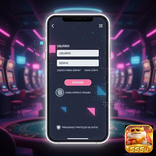 Ilustração de Descubra a plataforma de jogos 555u com segurança e tecnologia