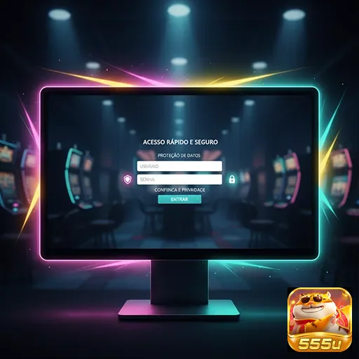 Ilustração de Descubra a plataforma de jogos 555u com segurança e tecnologia